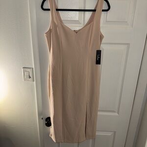 Lulu's Blush Sleeveless Midi Dress